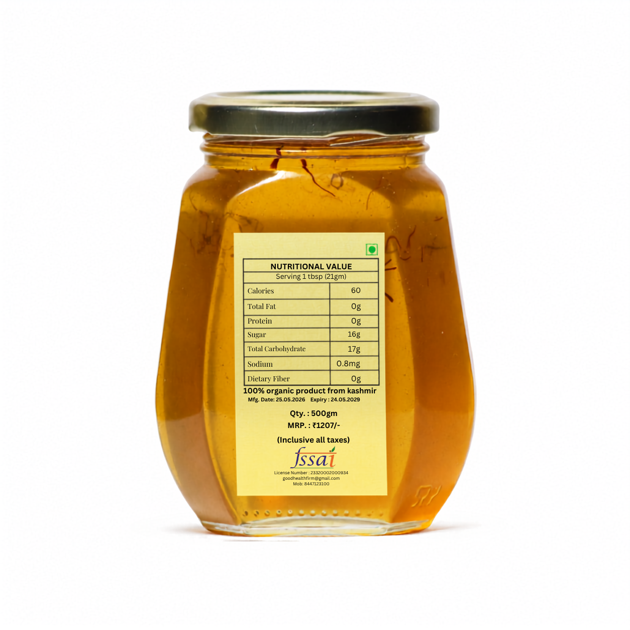 Kashmiri Saffron Acacia Honey