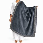Kashmiri Velvet Shawl with Pearl Work