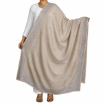 Kashmiri Embroidered Pashmina Shawl with Dubka Work