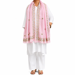 Kashmiri Embroidered Pashmina Shawl with Dubka Work